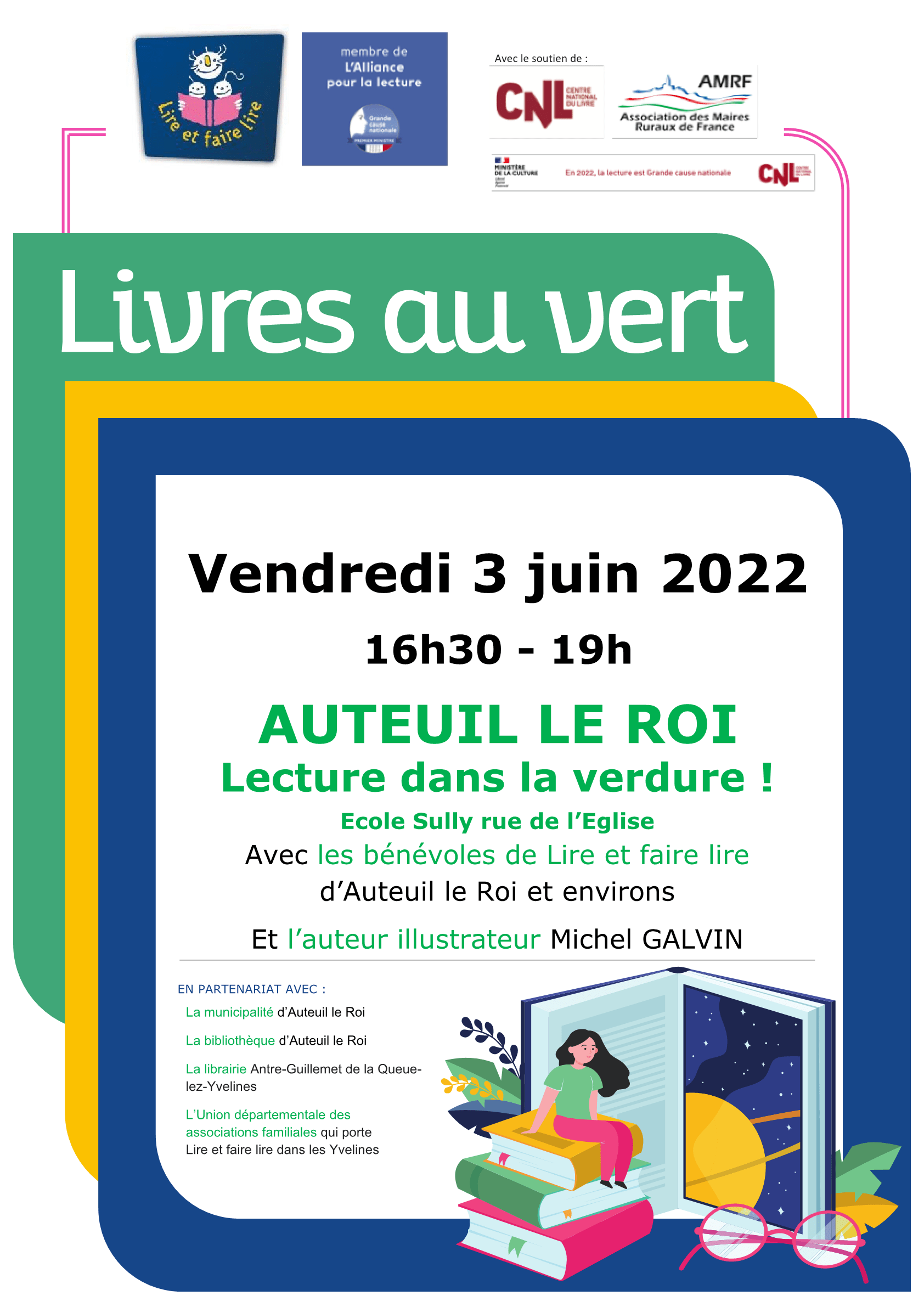 Affiche livre vert veillee