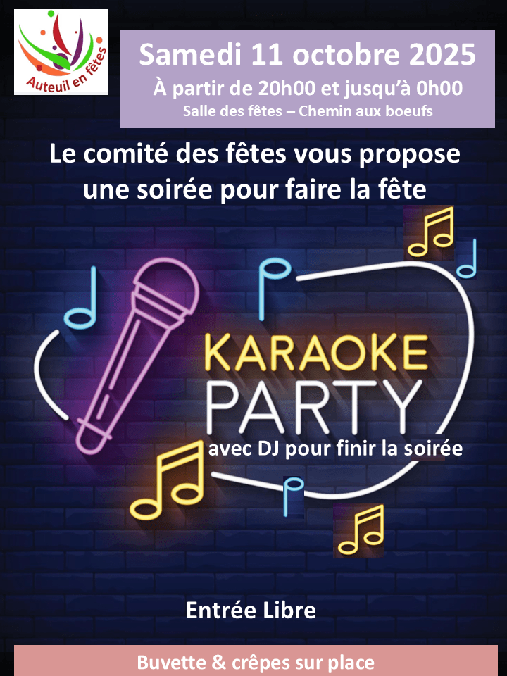 Affiche Karaoké 2025