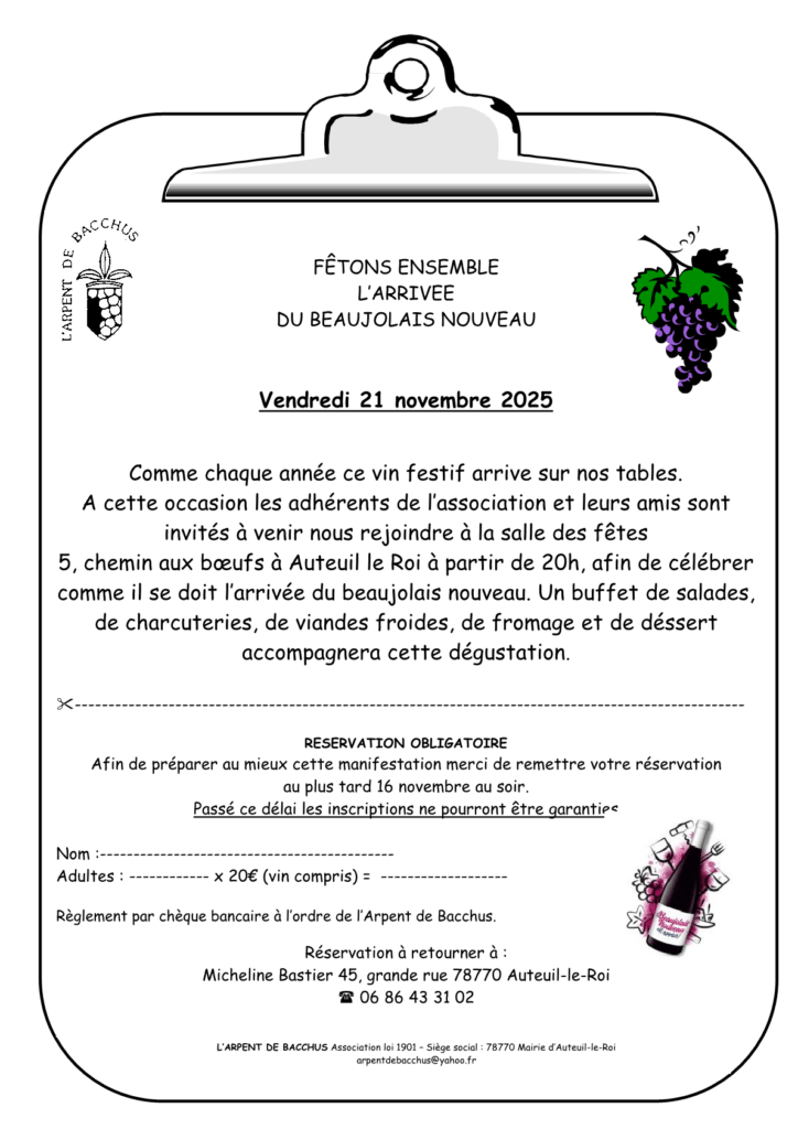 ADB Soirée Beaujolais du 21 11 2025